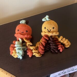 - Handcrafted Cute Pair sitting Jellyfish - Stuffed